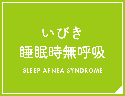 いびき・睡眠時無呼吸　SLEEP APNEA SYNDROME
